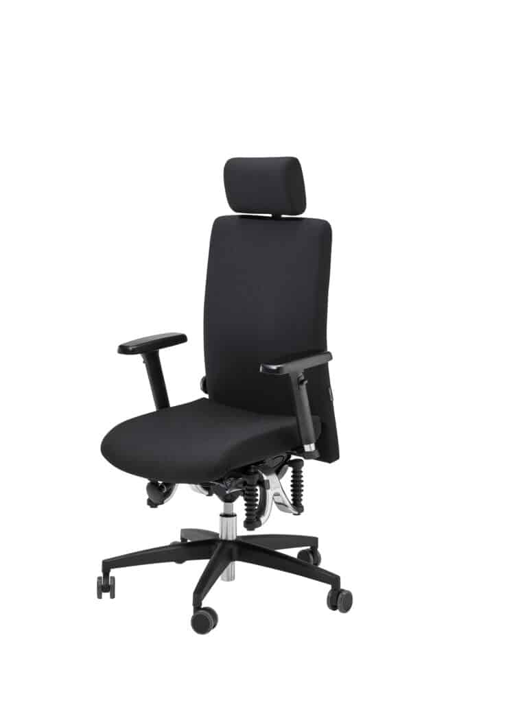 Ergonomischer Bürostuhl mit Kopfstütze und Armlehnen