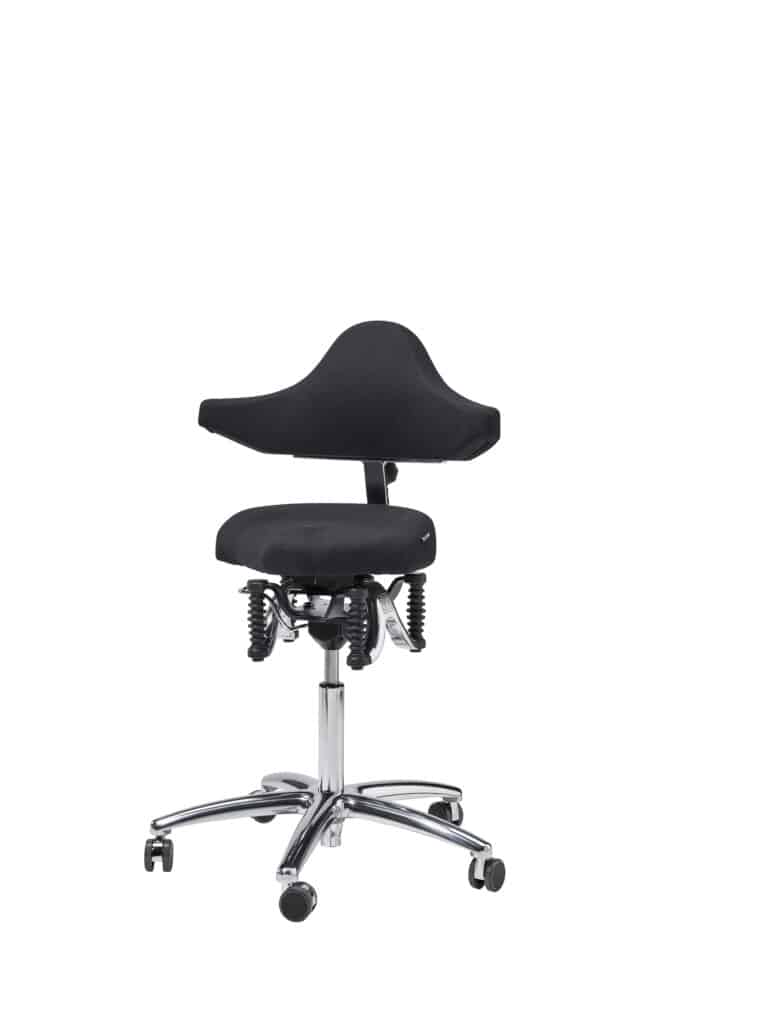 Ergonomischer Drehstuhl auf Rollen mit Rückenlehne